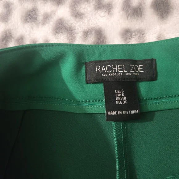 Rachel Zoe Green High Waist Tailored Shorts - Picture 2 of 2